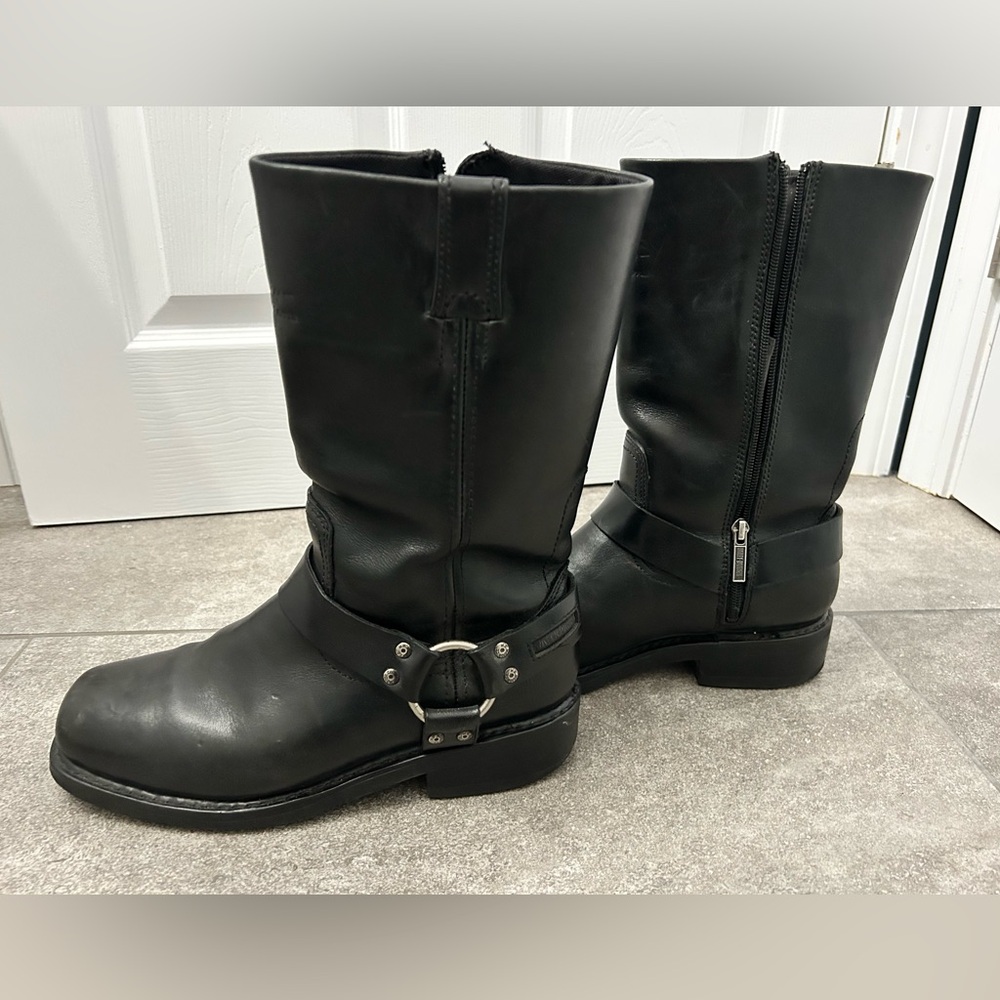 Harley-Davidson Men’s Hustin leather waterproof motorcycle boots size 8.5